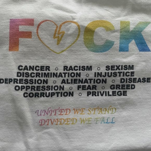 F💔CK Sweatshirt White Size Small - Picture 3 of 3